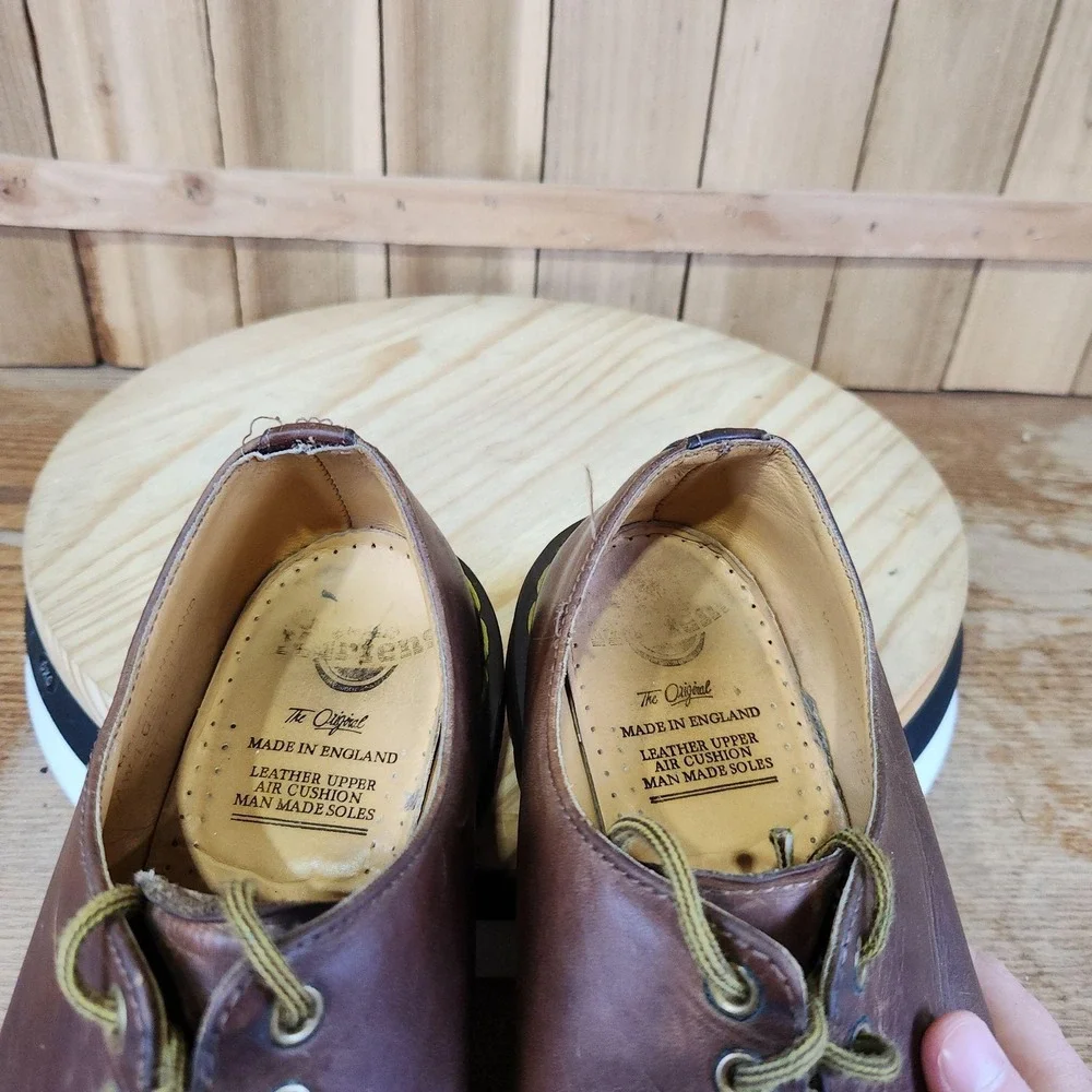 Vintage Dr. Martens 1561 Oxford Shoes Mens 10 US 9 UK Brown Leather England Made
